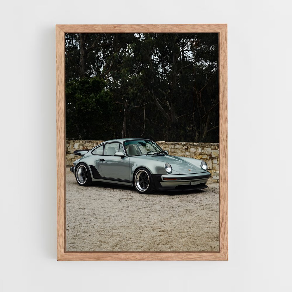 Poster Turbo Verde – affiche Porsche (vue 4)